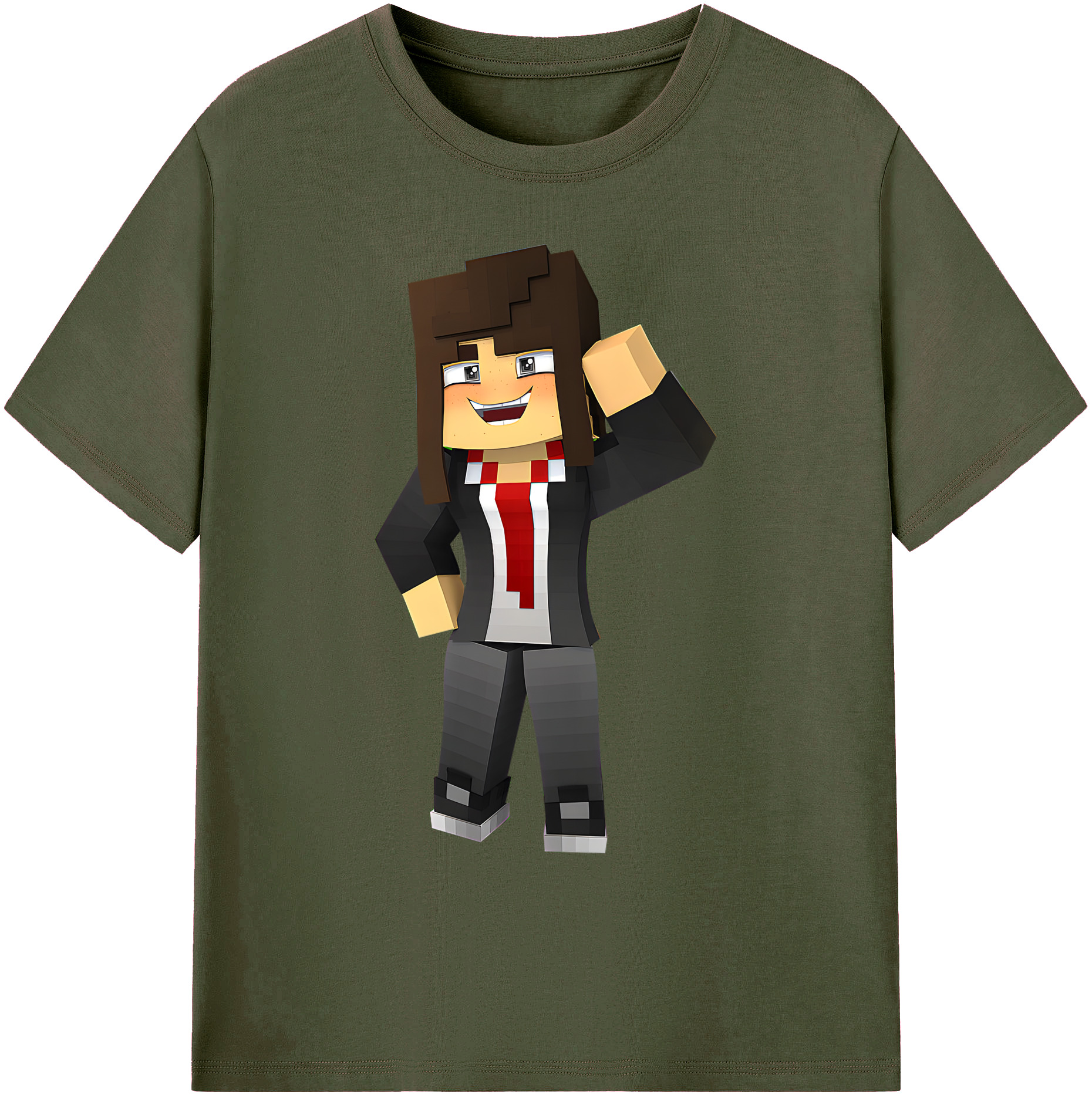（画像用） マインクラフト ブロックの世界 Minecraft MC Block world 綿100％ メンズ半袖Tシャツ｜肌触りやわらか＆通気性